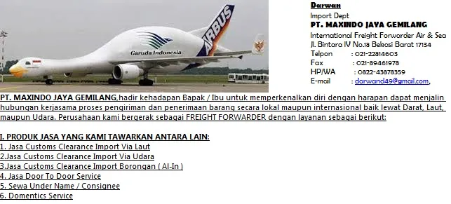 Gambar 5 PerusahaanINTERNATIONAL FREGHT FORWARDER